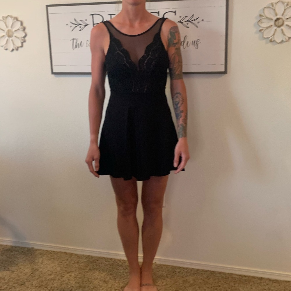 Lulus Classic Black Lace Dress